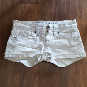 White hydraulic Bailey shorts size 0